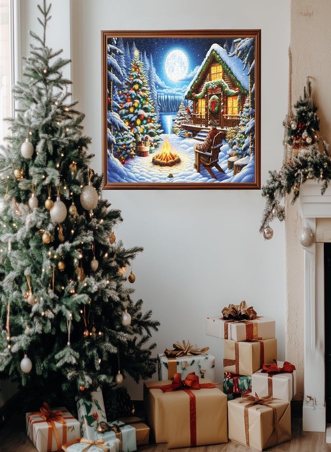 Halovin 500 Piece Christmas Puzzles for Adults,Fun Winter Theme Jigsaw Puzzles Presents,Adults Challenging Perfect for Game Nights,Xmas Creative Artwork Wall Art Home Decor - Image 5